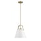 Z-Lite Z-Studio 1 Light Pendant, Matte White & Heritage Brass 726P-MW+HBR - alternate 6